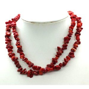 Elegant Red Beaded Necklace